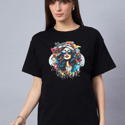 98 Degree North Women Graphic Printed Applique T-shirt-image-89