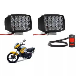 Cartronics 15  LED Fog Light With On/Off Switch  for Hero Passion Pro 110  (Set of 2 Pcs)-25