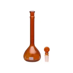 Supertek 5 ml QR Coded Volumetric Flask ASTM Amber Color Narrow Mouth Class A with Glass Stopper and Individual Works Certificate, 46.412.0015QR (Pack of 6) image 3