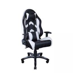 Sunview PU Leather Black and White Gaming Chair with Neck Back Comfort-image-52
