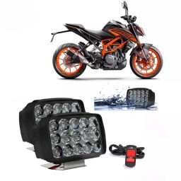 Cartronics 15  LED Fog Light With On/Off Switch  for KTM 250 Duke  (Set of 2 Pcs)-17