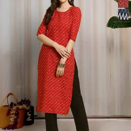 HERE&NOW Selection Of 3 Printed Straight Kurtas-image-31
