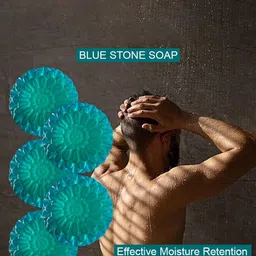 GROOVY Set Of 5 Blue Stone Soap- 100 g Each image 3