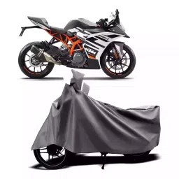 Auto Pearl Two Wheeler Cover with Bag for KTM RC 390 BS6, Silver-picture-44