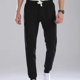 Kappa Men Black Slim Fit Solid Joggers-image-26