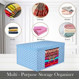 Kuber Industries Blue Set of 3 Regular Multi-Utility Organisers image 5