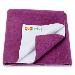 OYO BABY Small Bed Protector Waterproof Sheet - Rani Pink-picture-21