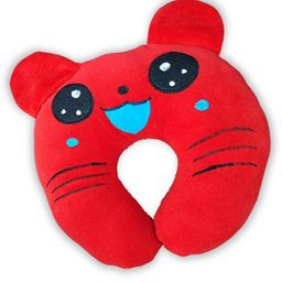 Chinmay Kids Soft Pillow Baby Head Shaper U Shape Anti-Flat Sleeping Support Cushion for Newborn Babies Child Infant Toddler  Light Red-17