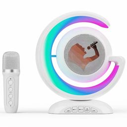 Happy Hues Karaoke Machine for Kids Portable Bluetooth Karaoke Speaker with 1 Wireless Microphone & LED Lights, Fun Music Toy for Girls & Boys, Ideal Gift for Home, Birthday & Party Use-image-76