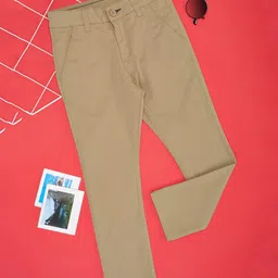 Pantaloons Junior Cotton Solid Trousers - Beige-picture-15