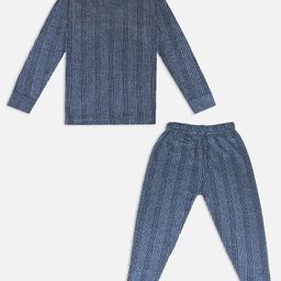 Trampoline Full Sleeves Striped Thermal Sets - Blue-image-78
