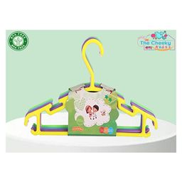The Cheeky Kidzz Pack Of 5 Baby Non-Slip Multi Color Non-Fading Tubular Hangers for Kids Infant Toddler with Durable Plastic Hanger Hook Spacious Organiser (MULTI-COLOURS)-6