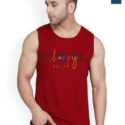 SLOWLORIS Pack Of 2 Printed CombedCotton Gym Vest VSL26 CMB(CHS MAROON)(KEEP PEACOCK)-image-99