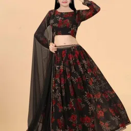 F Plus Fashion Net Semi-Stitched Lehenga Choli-image-23