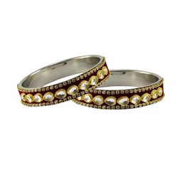 Vidhya Kangan Multi-Coloured Brass Bangles-image-72