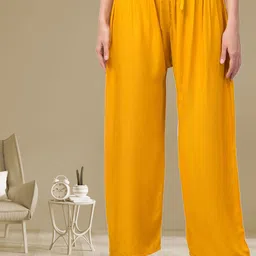 FAMBEE Women Flared Knitted Palazzos-image-83