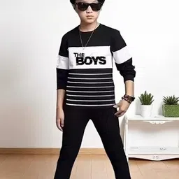 ACTLIVE Boys Black Cotton Blend Clothing Set-picture-24