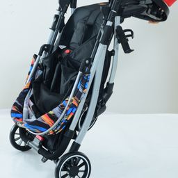 Babyhug Travel Compact Baby Stroller with Reversible Handle Adjustable Backrest & Canopy - Multicolor image 4