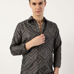 Thomas Scott Men Premium Spread Collar Graphic Printed Slim Fit Casual Shirt-picture-14