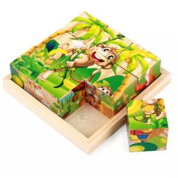 Trinkets & More Insects Theme 3D Jigsaw Puzzle Wooden Cube Block 6 Face 9 Pieces with Storage Tray image 5