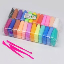 VGRASSP 24 Pcs Pack Super Light Air Dry DIY Clay Fun Toy Kit with 6 Tools For Kids For Playing Creative And Colorful Art And Craft With Soft Clay - Fun Educational Kit image 5