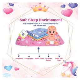 Toddylon Baby Bedding Set Mattress with Net & Nappy Changing Mats  -  Green image 5