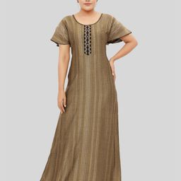 NIGHT QUEEN Printed Maxi Nightdress-image-30
