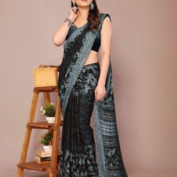 KALINI Floral Printed Chiffon Saree-37