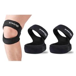 Strauss Pack of 2 Black Dual Strap Patella Knee support-picture-21