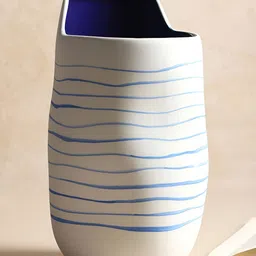 HABERE INDIA Blue & White Printed Ceramic FlowerVases-image-73