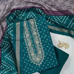 Koskii Organza Unstitched Dress Material-picture-44