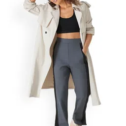 DressBerry Self Design Cotton High-Rise Regular Fit Trousers-29