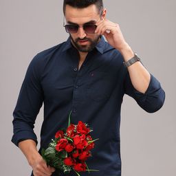 BS BLUE SQUAD Men India Slim Fit Spread Collar Solid Casual Shirt-image-82