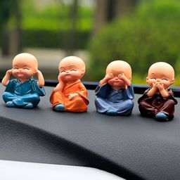 Afterstitch Set of 4 Cream-Coloured Buddha Idol Showpiece-10