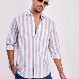 Bene Kleed Regular Fit Striped Cotton Casual Shirt-picture-22