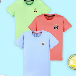 KiddoPanti Boys 3 Printed T-shirt-image-44