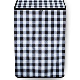 The Furnishing Tree Washing Machine Cover Gingham Pattern Black & White Compatible for Whirlpool 8-image-71