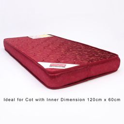 Babyhug High Density Soft Foam Baby Mattress Maroon (Design May Vary)-image-72