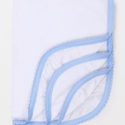 Tinycare Plain Baby Bath Towel - White And Blue-image-37
