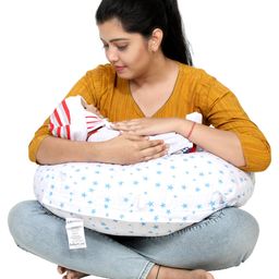 Lulamom Allergen Protected Nursing Pillow & Cover Star Print - Blue-image-80