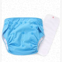Babyhug Free Size Reusable Cloth Diaper With Insert - Blue (Button Color May Vary)-12