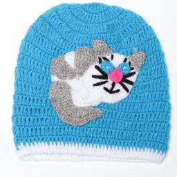 MayRa Knits Kitten Patch Cap - Blue-picture-38
