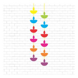 Untumble Diwali Lamp Danglers Multicolor - Pack of 2-picture-20