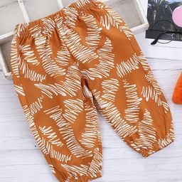 Kookie Kids Full Length Lounge Pant Abstract Print - Brown-picture-41