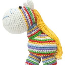 Happy Threads Crochet Rainbow Pony Soft ToyMulticolor - Height 12.5 cm-25