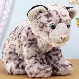 Wild Republic Leopard Soft Toy Off White - Length 33 cm-16