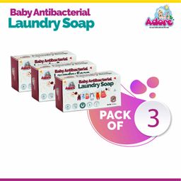 Adore Baby Anti-bacterial Laundry Soap Pack of 3 Pieces - 125 gm Each-image-40