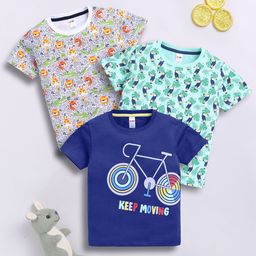 LITTLE NINJA Boys Printed Applique T-shirt-31