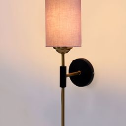 Devansh Grey & Black Metal Traditional Abstract Shaped Shaped Wall Lamp-image-72