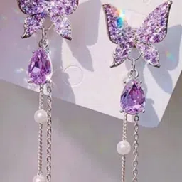 Amrav Women Purple Earrings-24